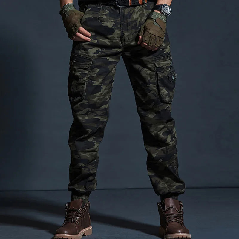 Men's High-Quality Tactical Camouflage Cargo Pants with Multi-Pockets
