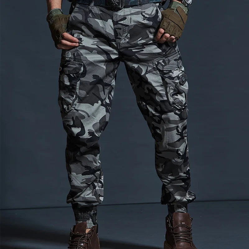 Men's High-Quality Tactical Camouflage Cargo Pants with Multi-Pockets