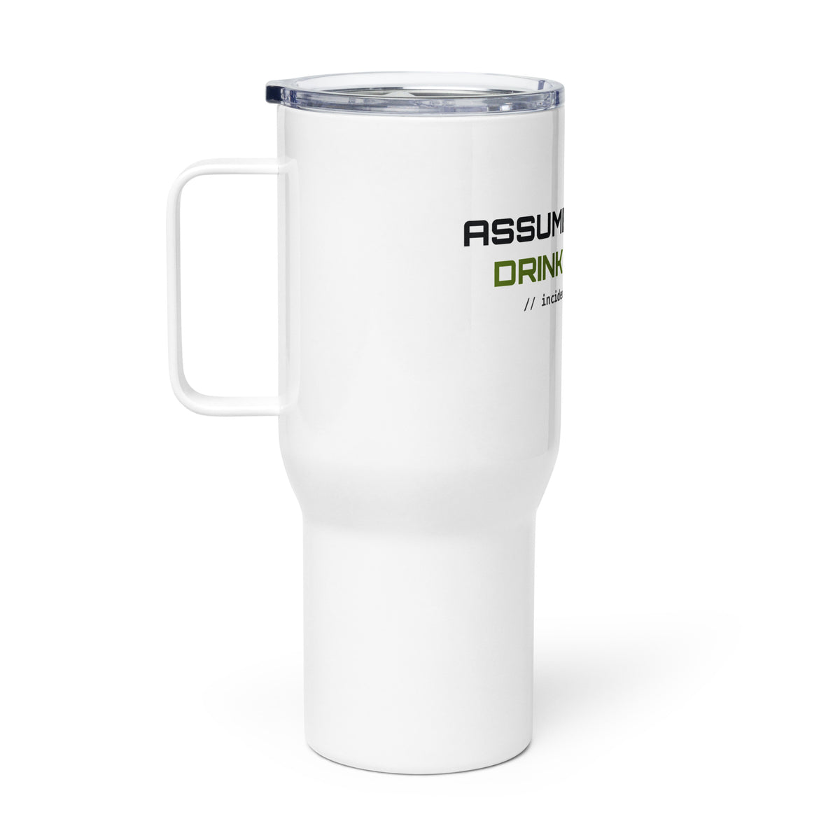 Security Admin's Mug, default view, with "Assume breach. Drink coffee." print
