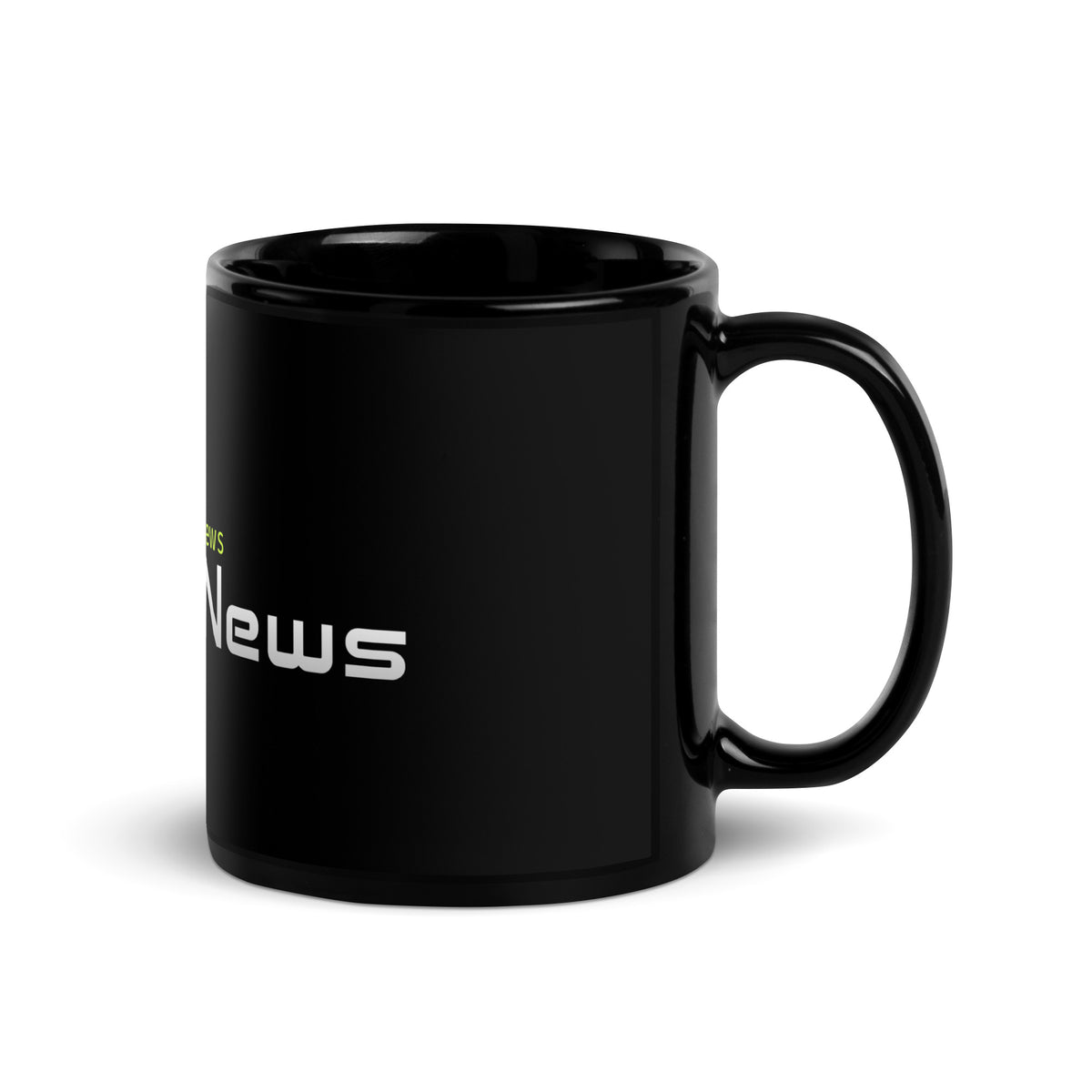 SecNews Cyber Mug in 11 oz, handle on right view, with SecNews "In Depth IT News" logo